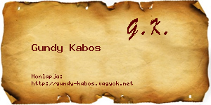 Gundy Kabos névjegykártya
